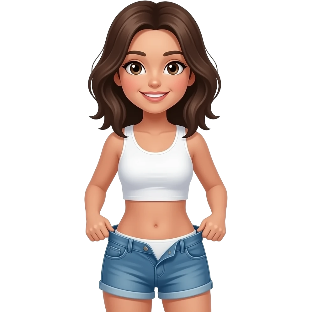 Girl tweaking with no pants emoji