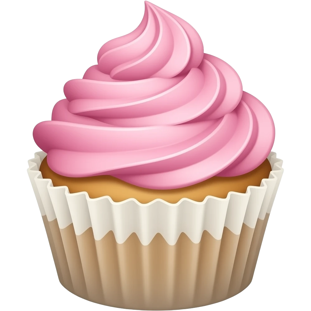 Cupcake with pink icing emoji