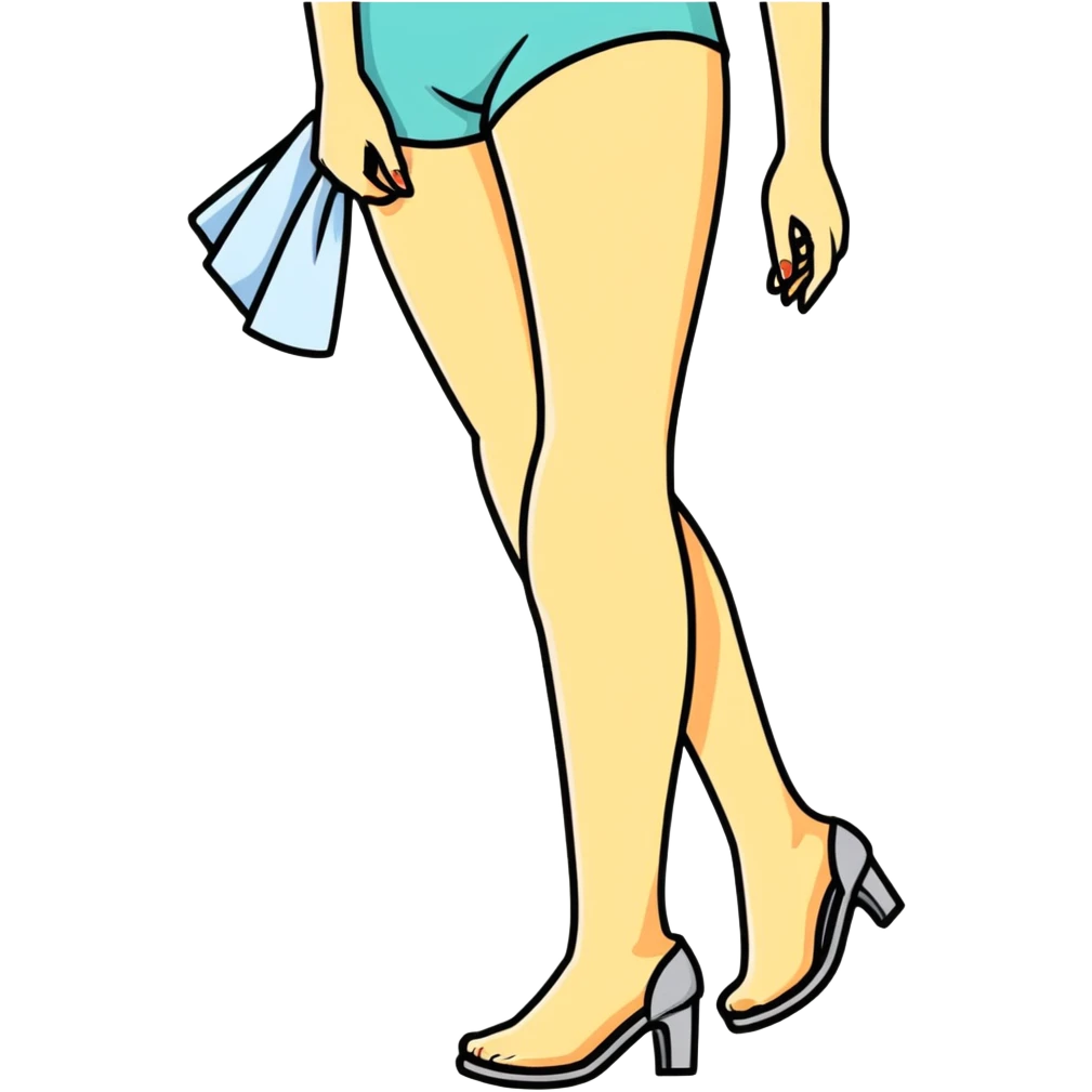 Lady with leg cast emoji