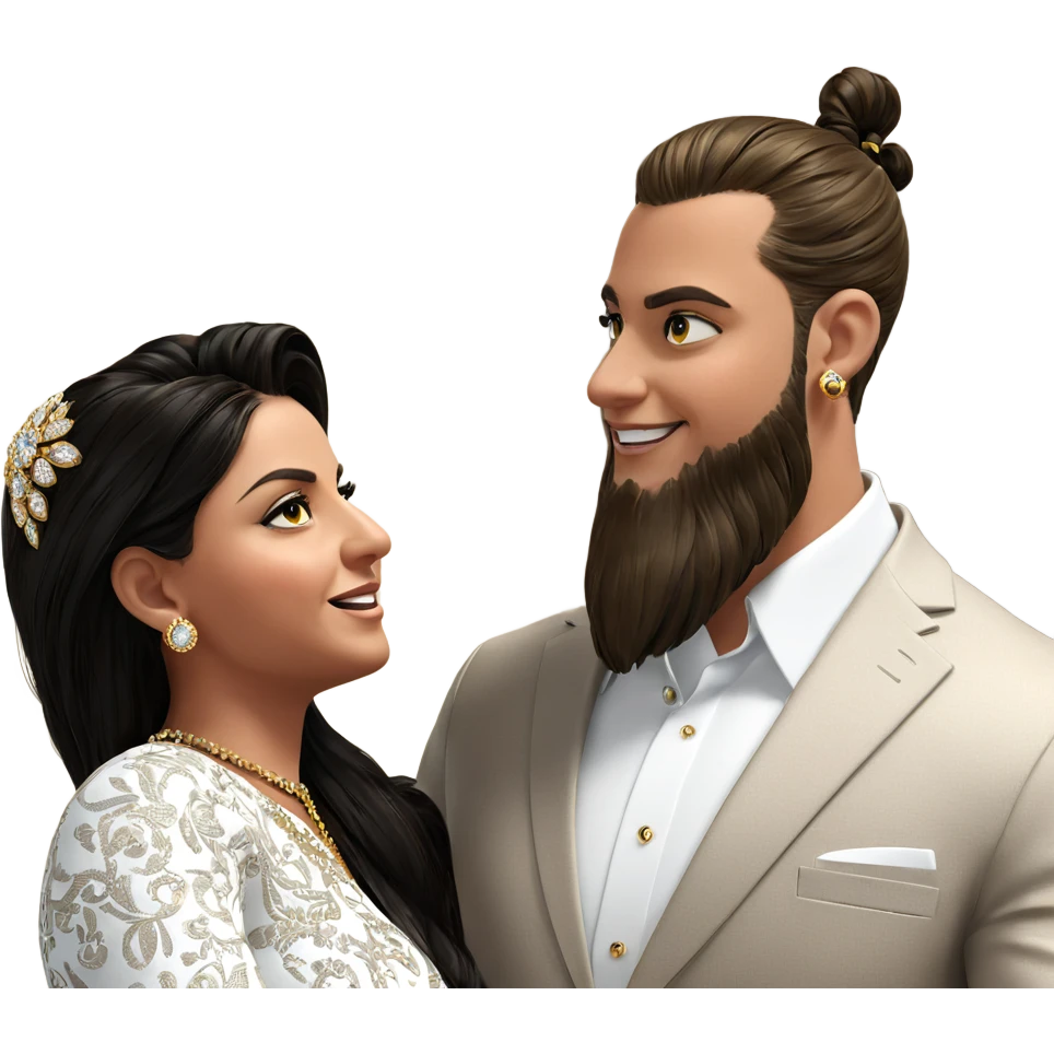 formal couple with jewelry emoji