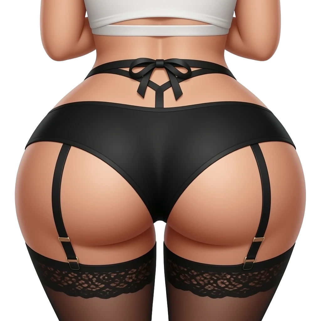 Pretty Sexy big booty  pussy showing and boobs  looking back emoji