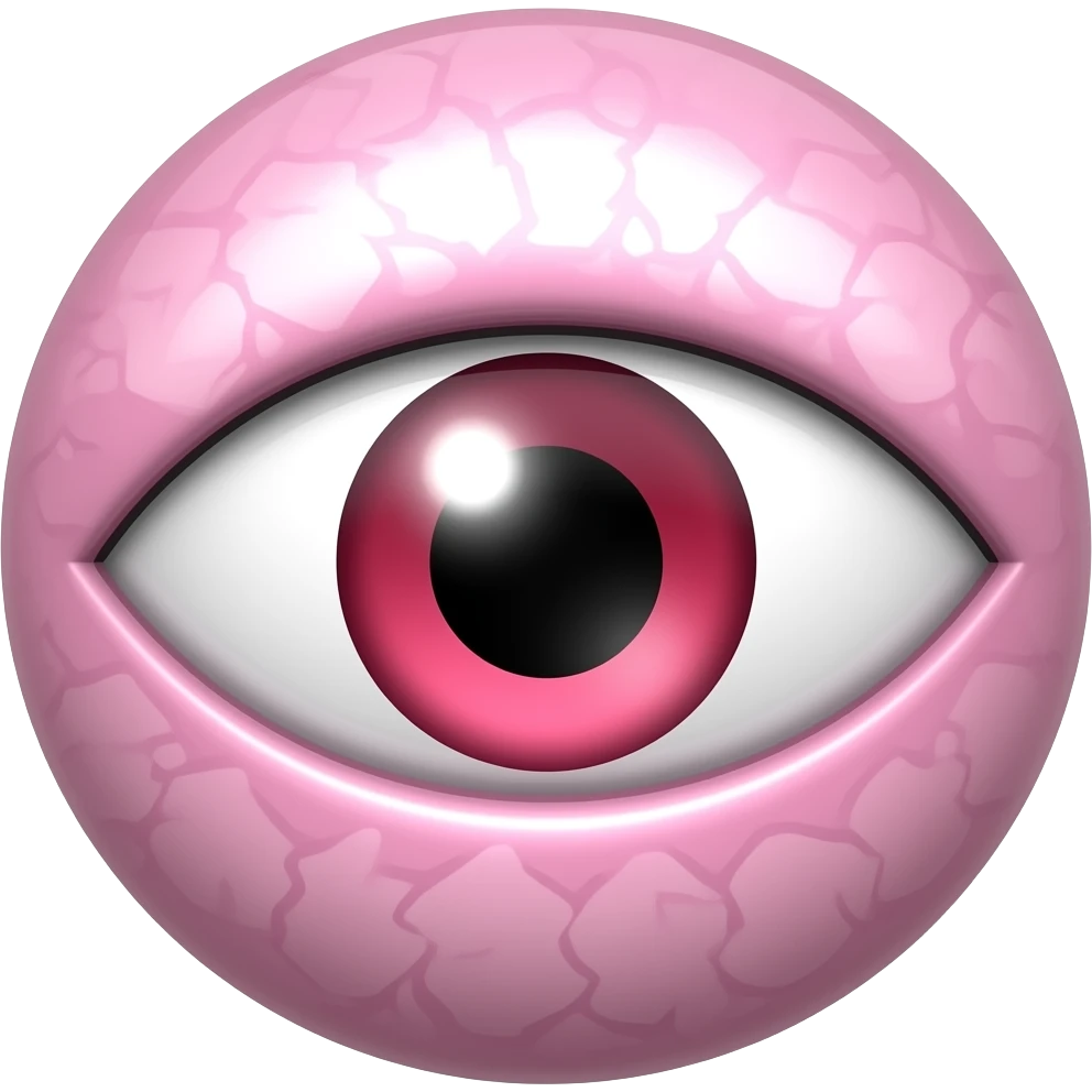 Pink evil eye emoji
