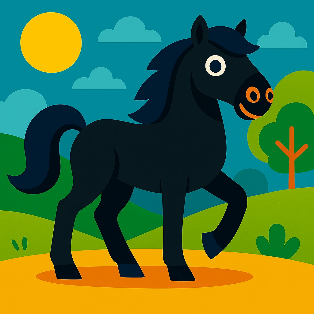 Black horse emoji