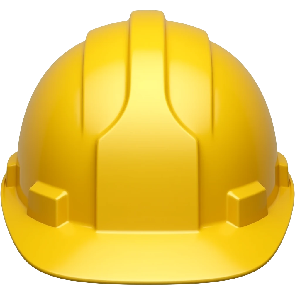 worker's helmet yellow emoji, bold black outline, cartoon emoji