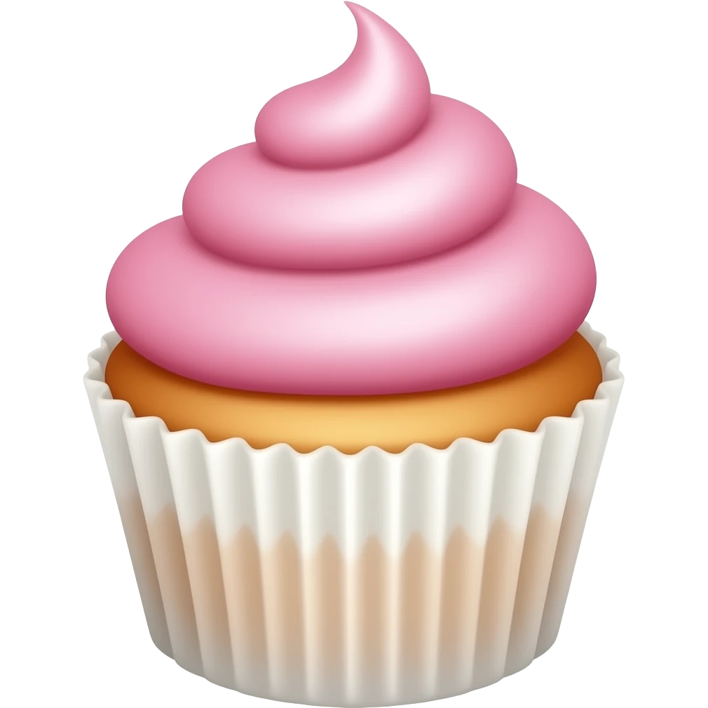 Cupcake with pink icing emoji