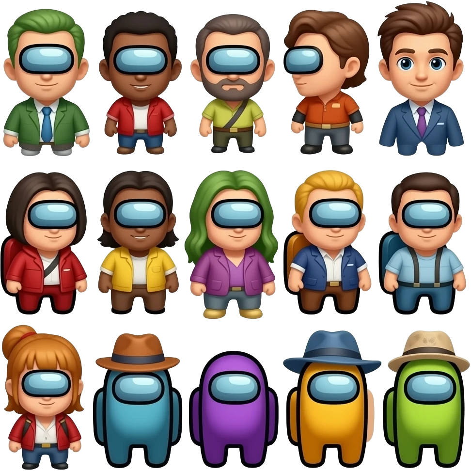 Among us Com o Impostor Sendo Obedecido Por Todos os 13 Jogadores no jogo emoji