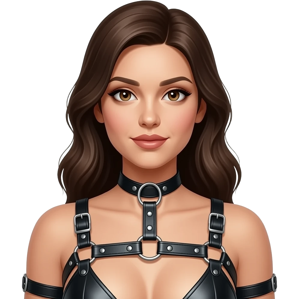 Women in bdsm Dessous. Heat leather pony Harness. emoji