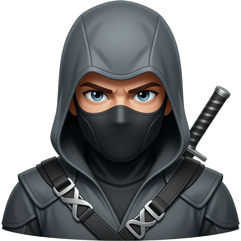 show a silhouette of an agile assassin for a Trading card icon - no background emoji