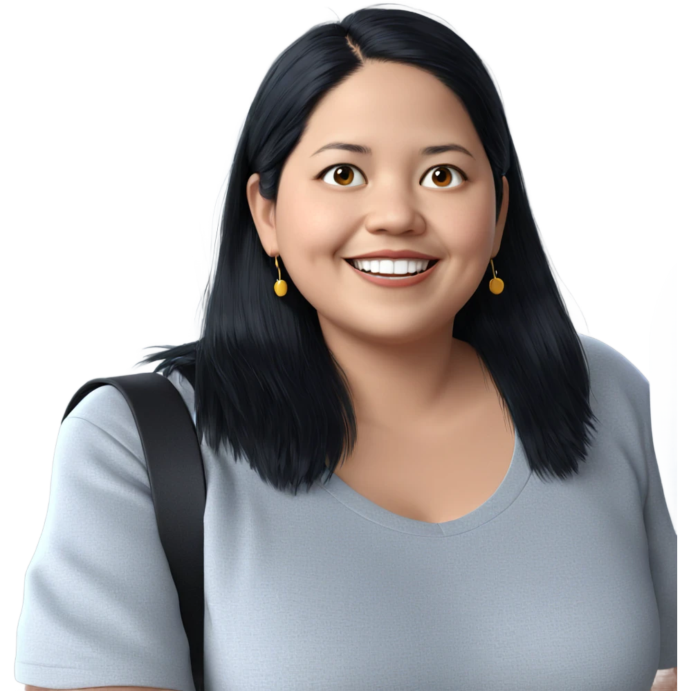 smiling girl with black hair emoji