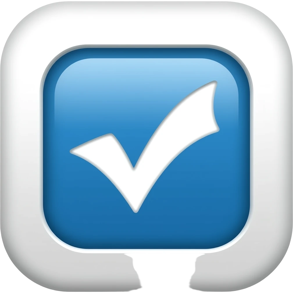 Logo vérifié Roblox carré bleu coche blanc emoji