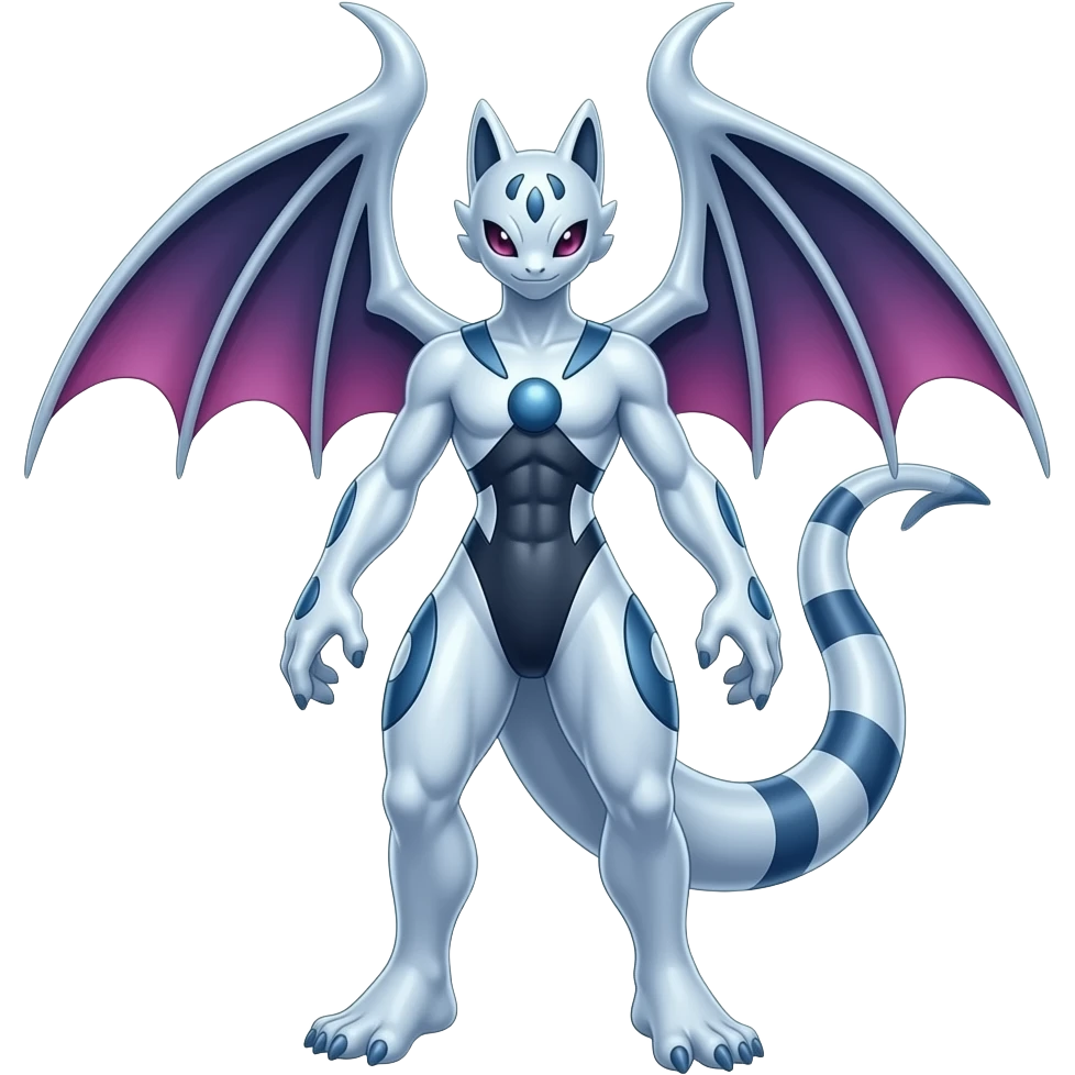 Cool Edgy Shiny Ethereal Monsterous Legendary Mewtwo-Deoxys-Flygon-hybrid full body emoji