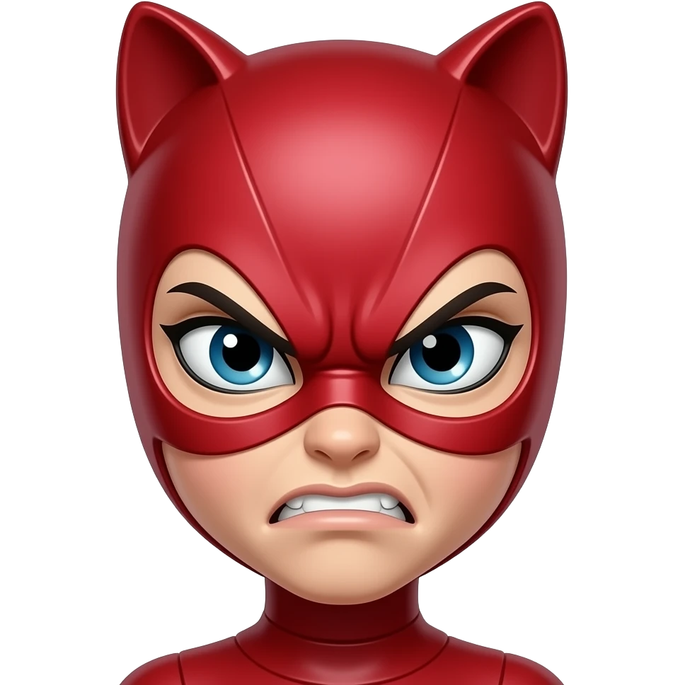 angry red catwoman emoji