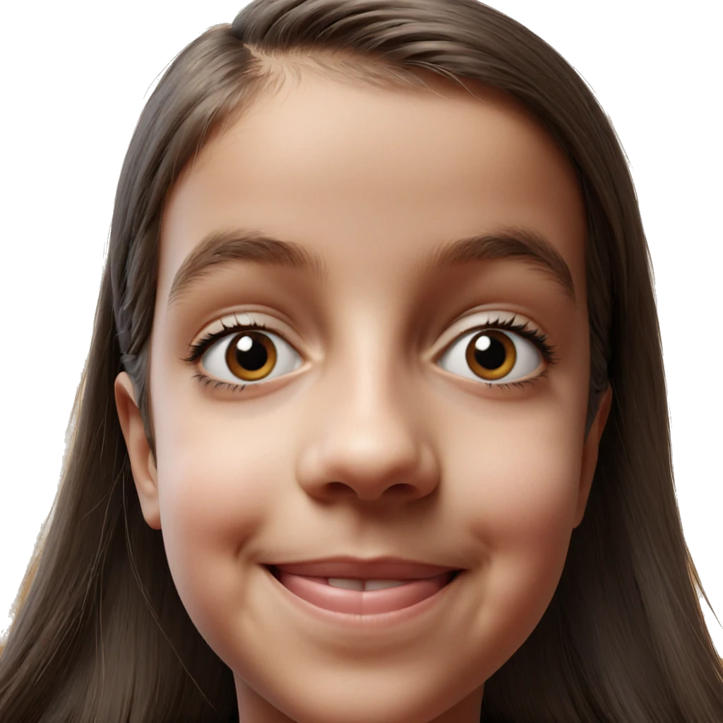 smiling girl portrait looking at viewer emoji