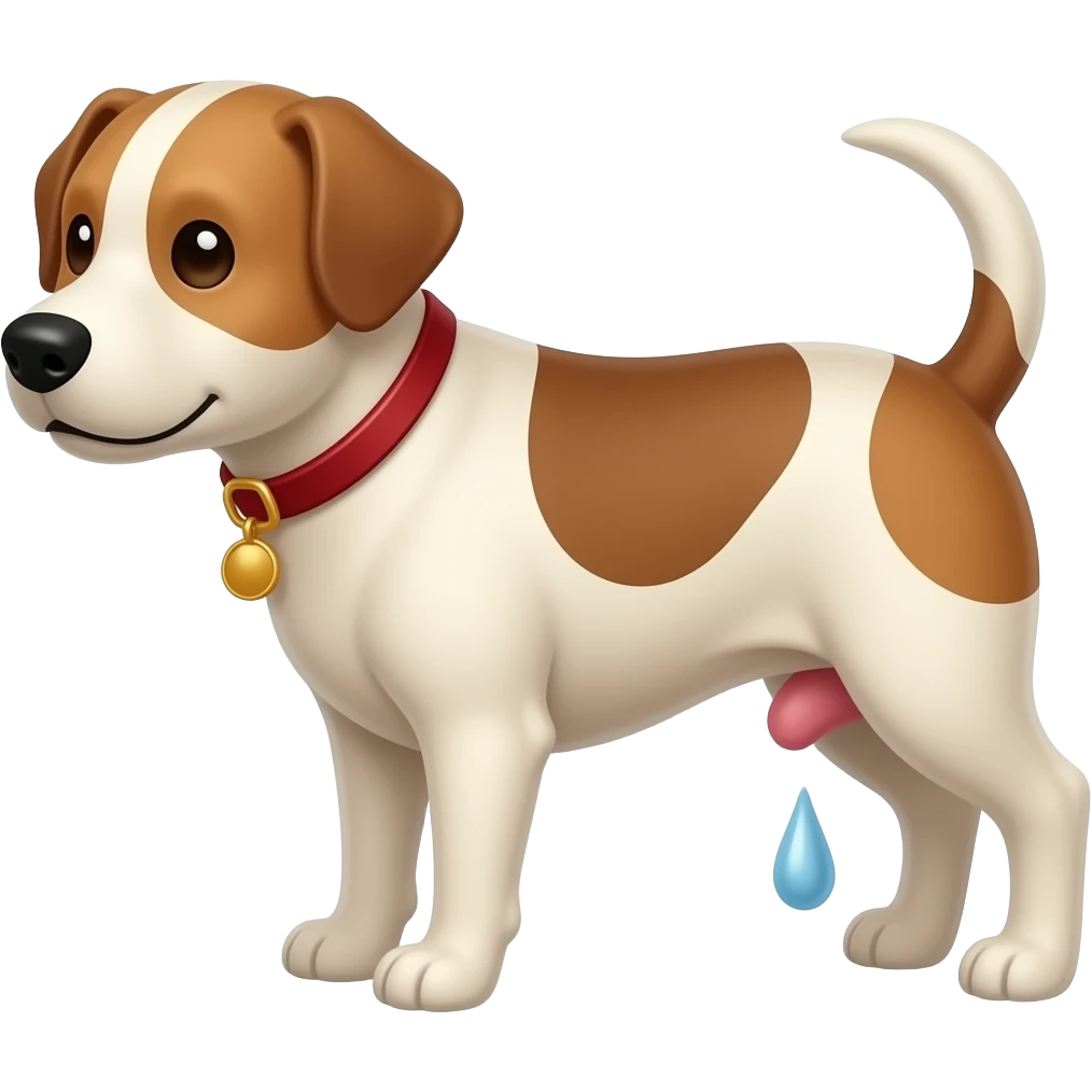 Cachorro fazendo xixi emoji