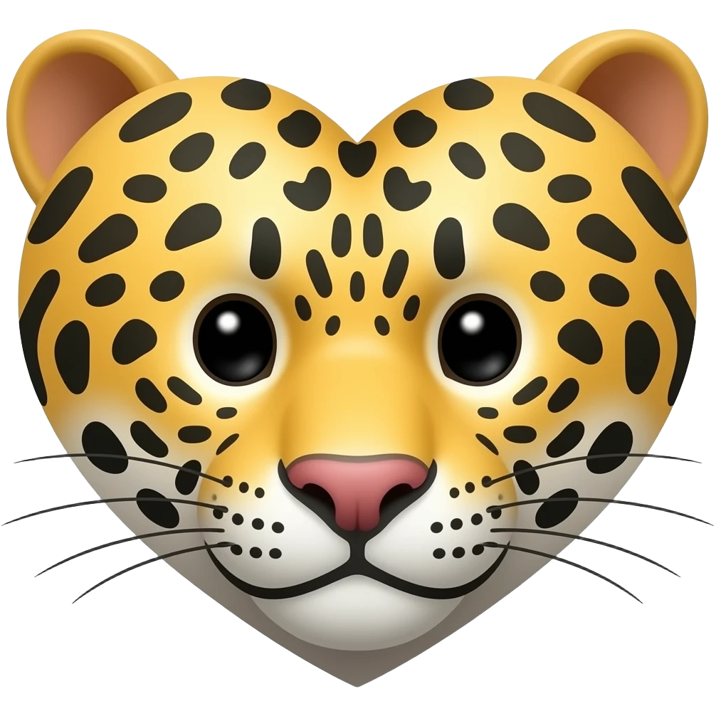 Herz leopard  ohne gesicht emoji