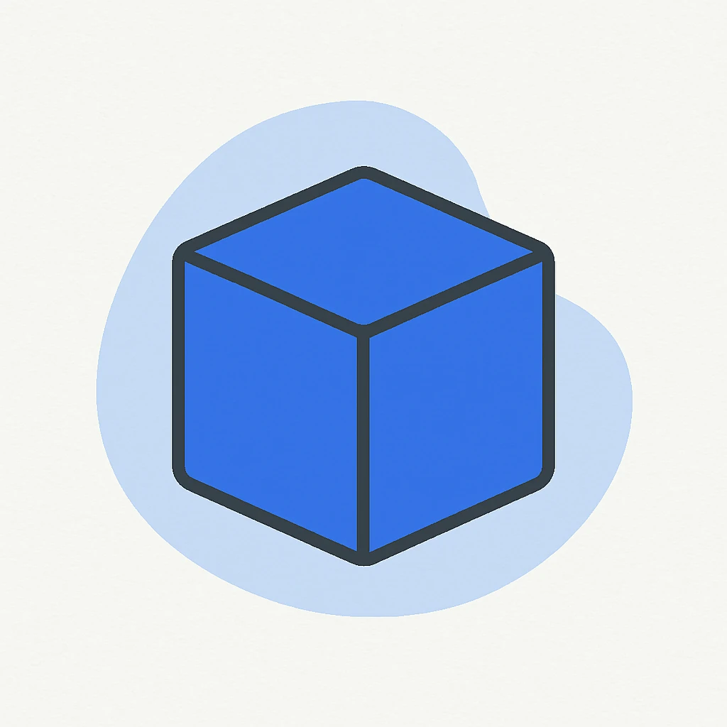 blue cube emoji