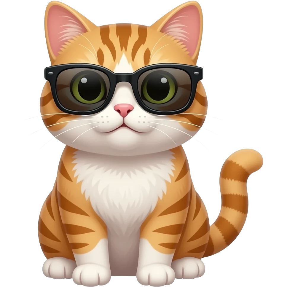 Cat wearing sunglasses emoji