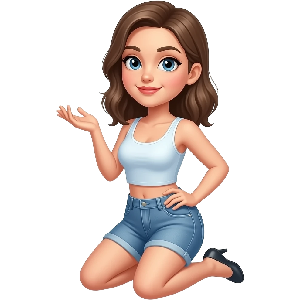 make a naughty sexual and seductive that just says the word "Pet"  shows a girl on her knees emoji