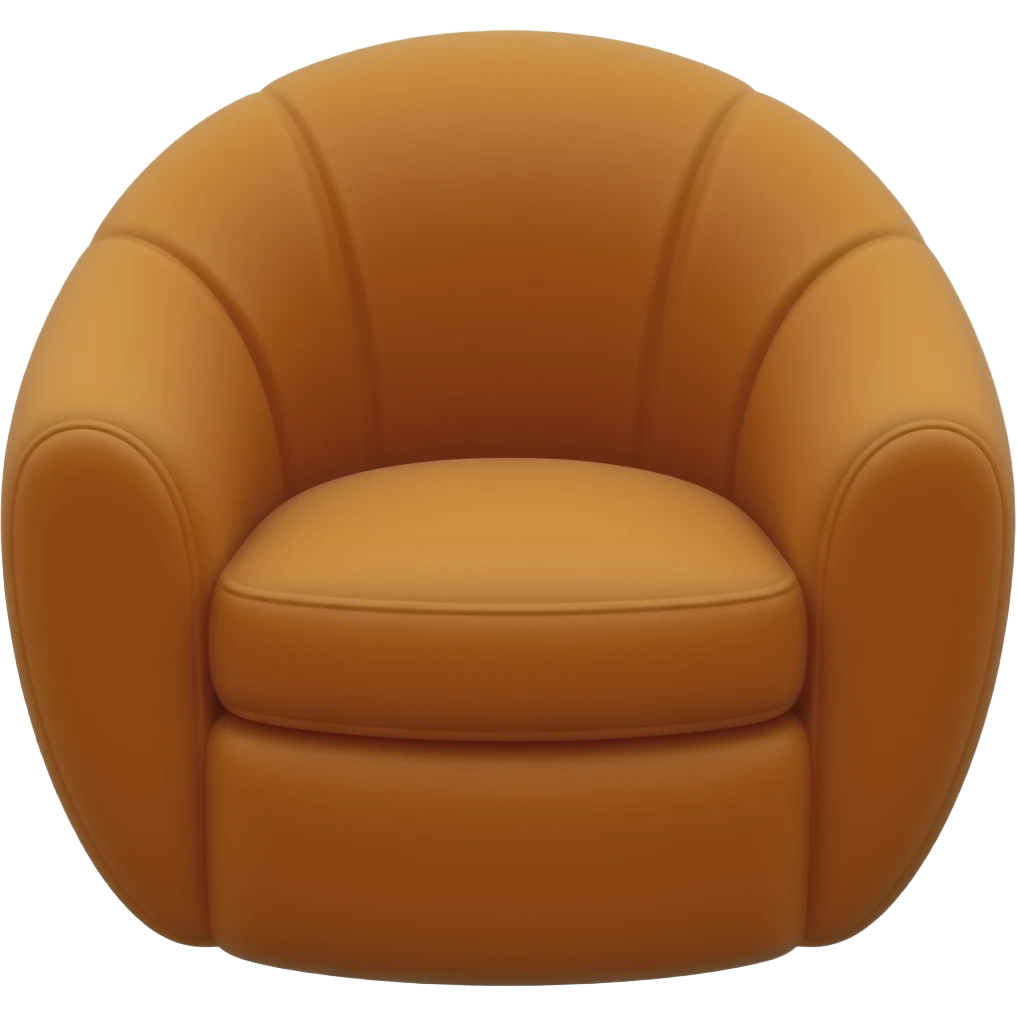 orange velvet round armchair emoji