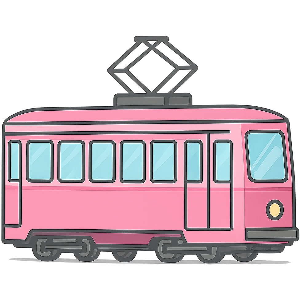 pink tram emoji