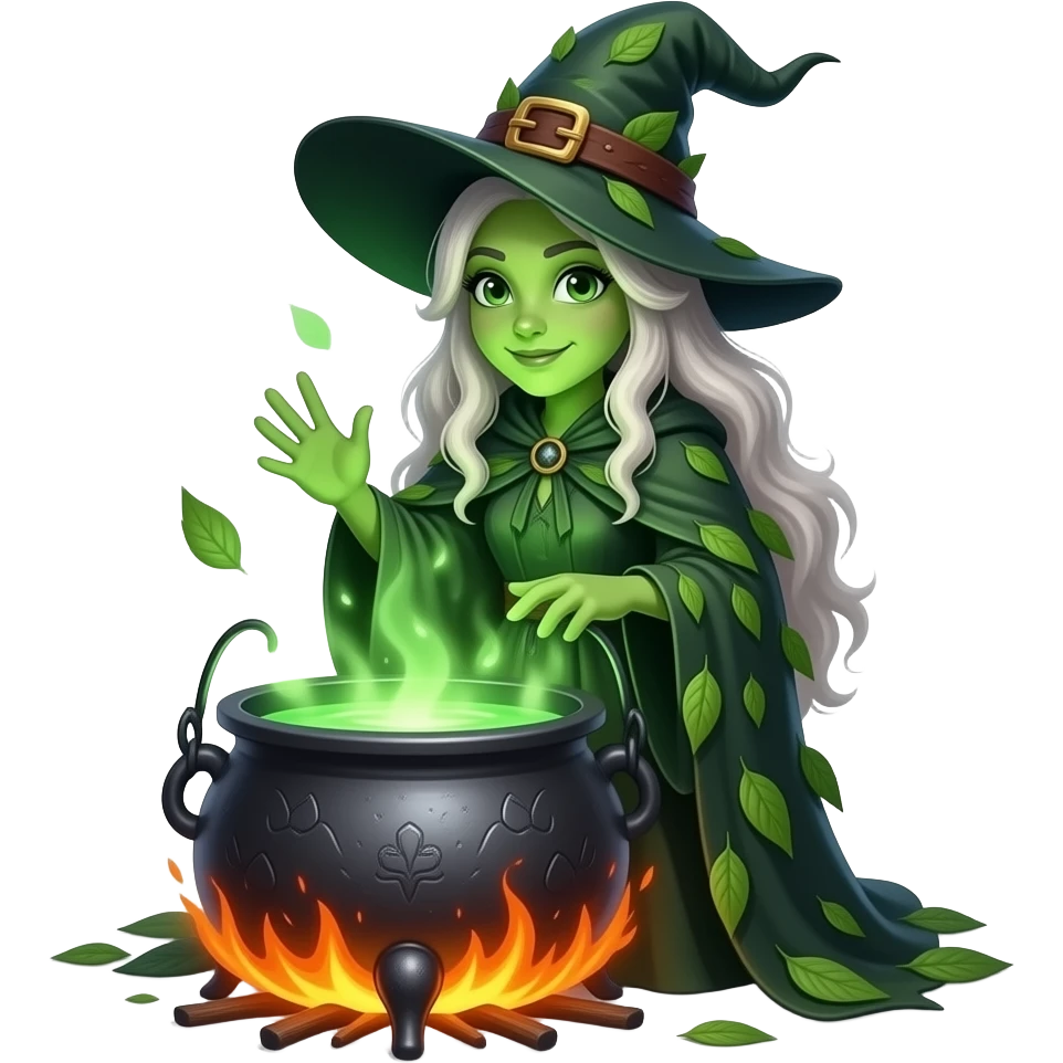 green witch cooking potion emoji