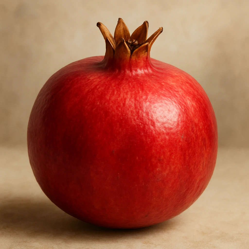 realistic pomegranate fruit, detailed, lifelike emoji