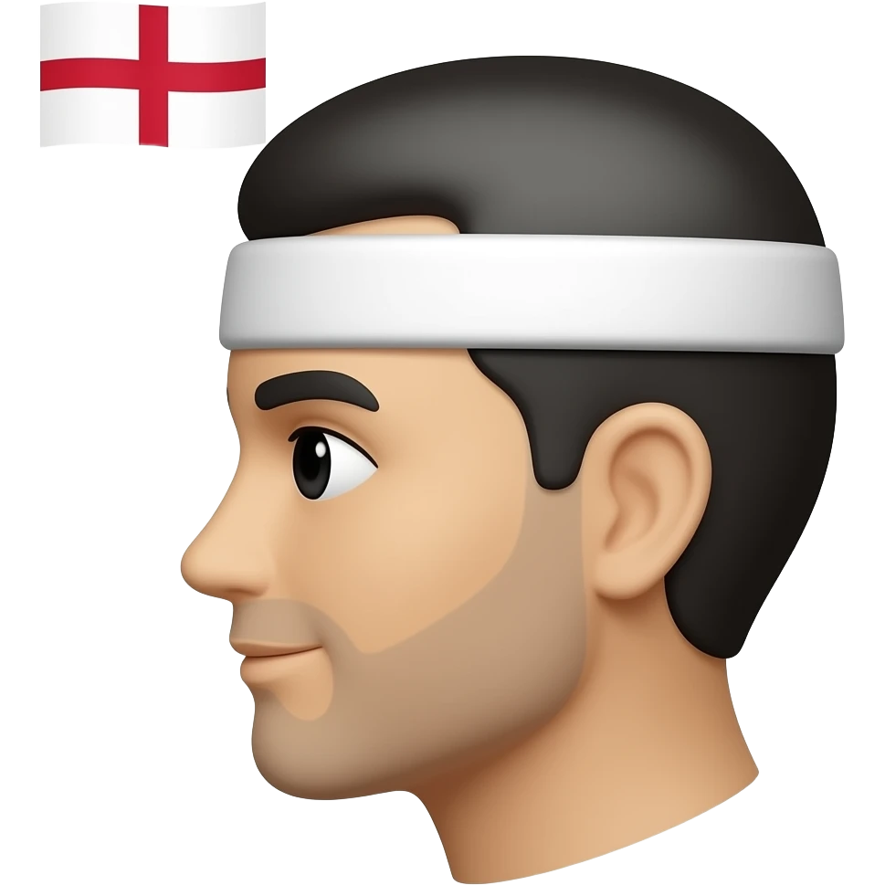Crée une version en emoji du drapeau de la Corse : un fond blanc avec au centre une tête de Maure noire tournée vers la gauche, avec un bandeau blanc attaché autour du front. emoji