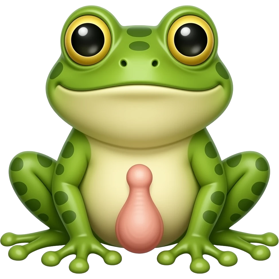 A frog with a big human penis emoji