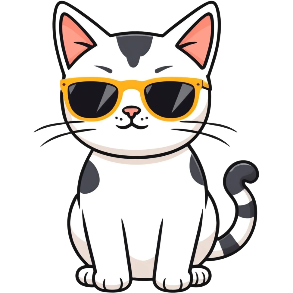 Cat with sunglasses emoji