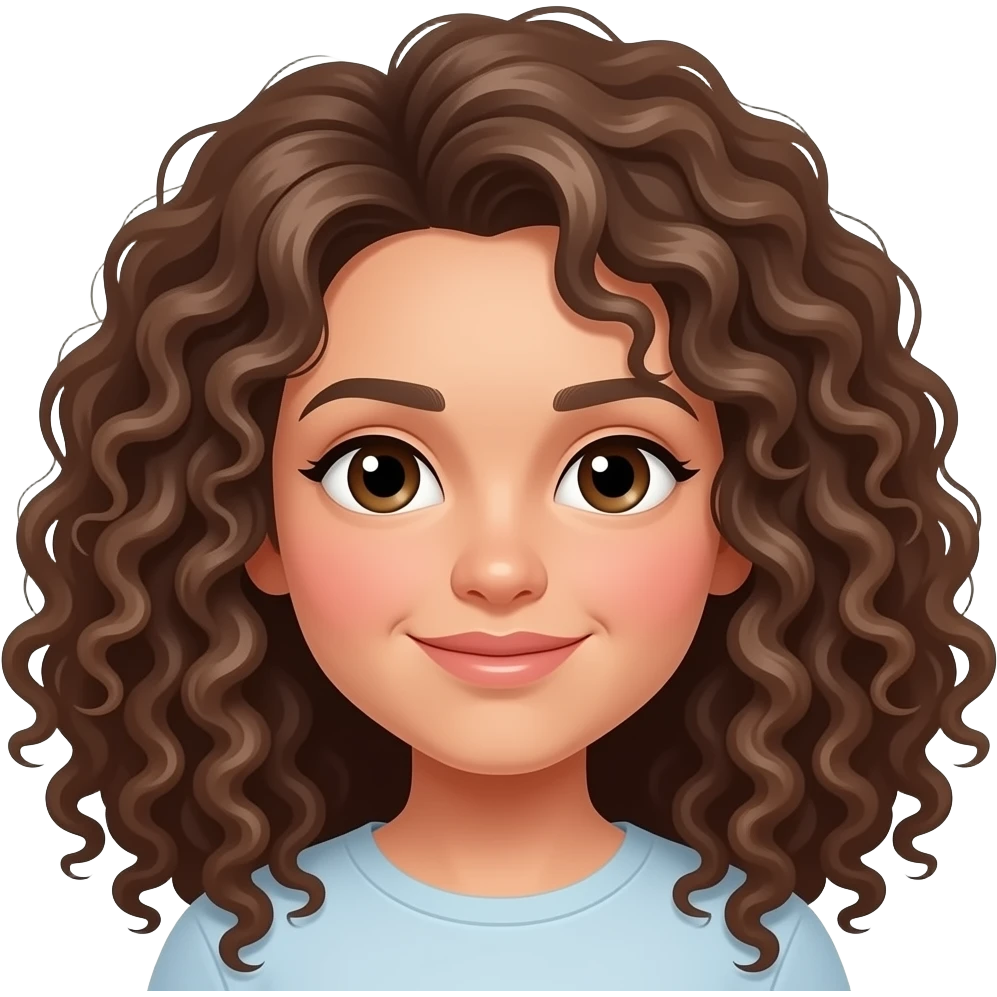 Cabellos rizados emoji