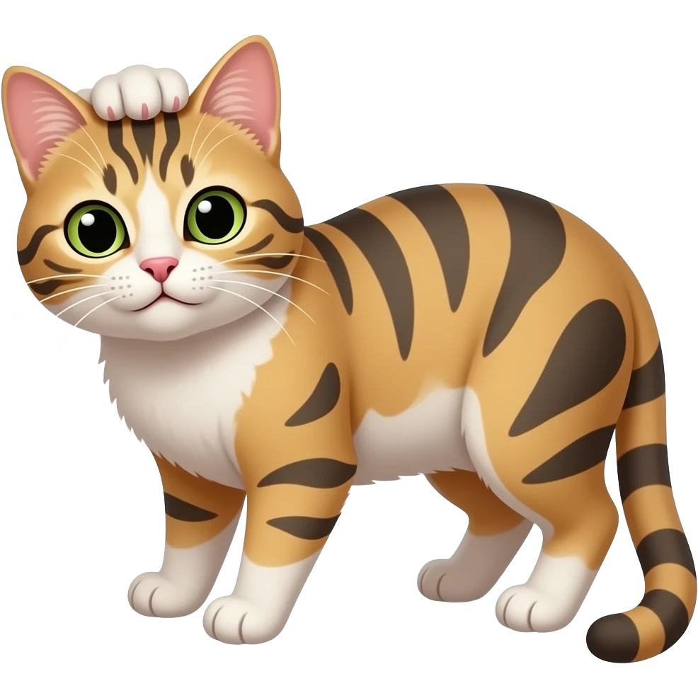 Μία γάτα που ξυνει το κεφάλι της emoji