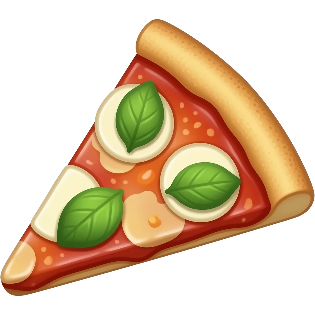 Neopolitan margherita pizza slice emoji
