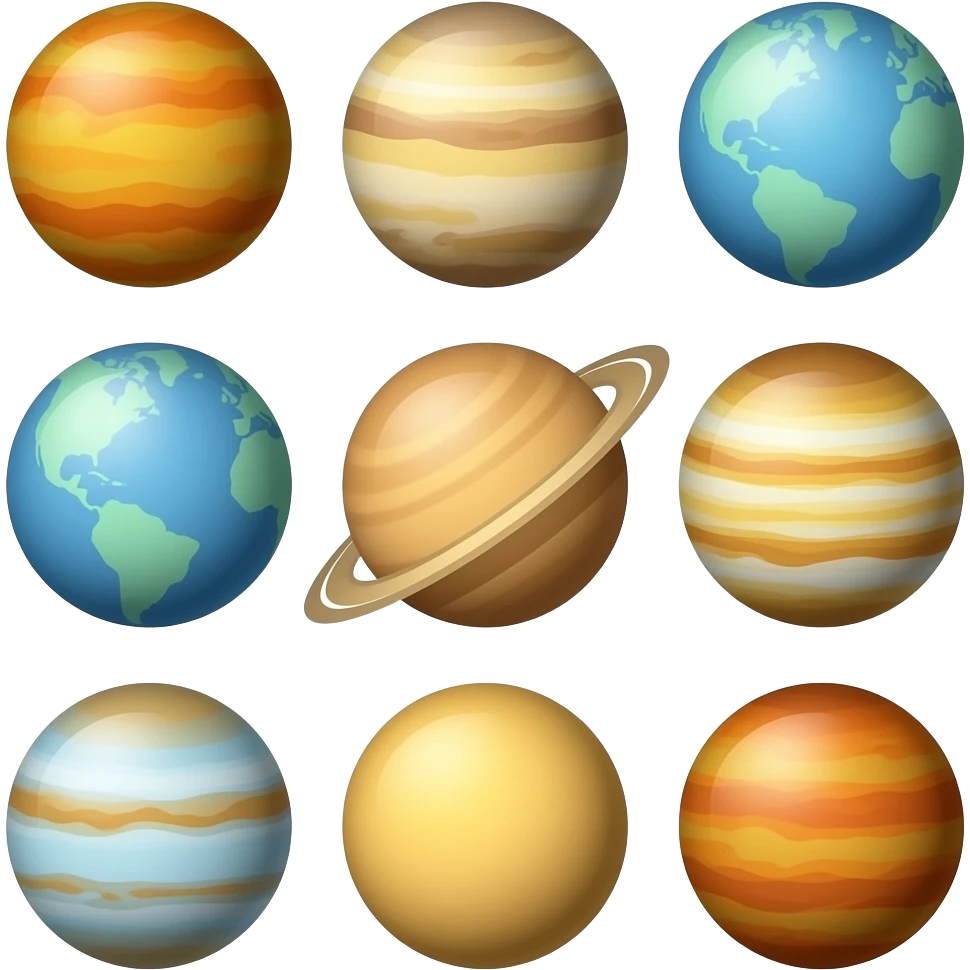 Planetary symbols emoji