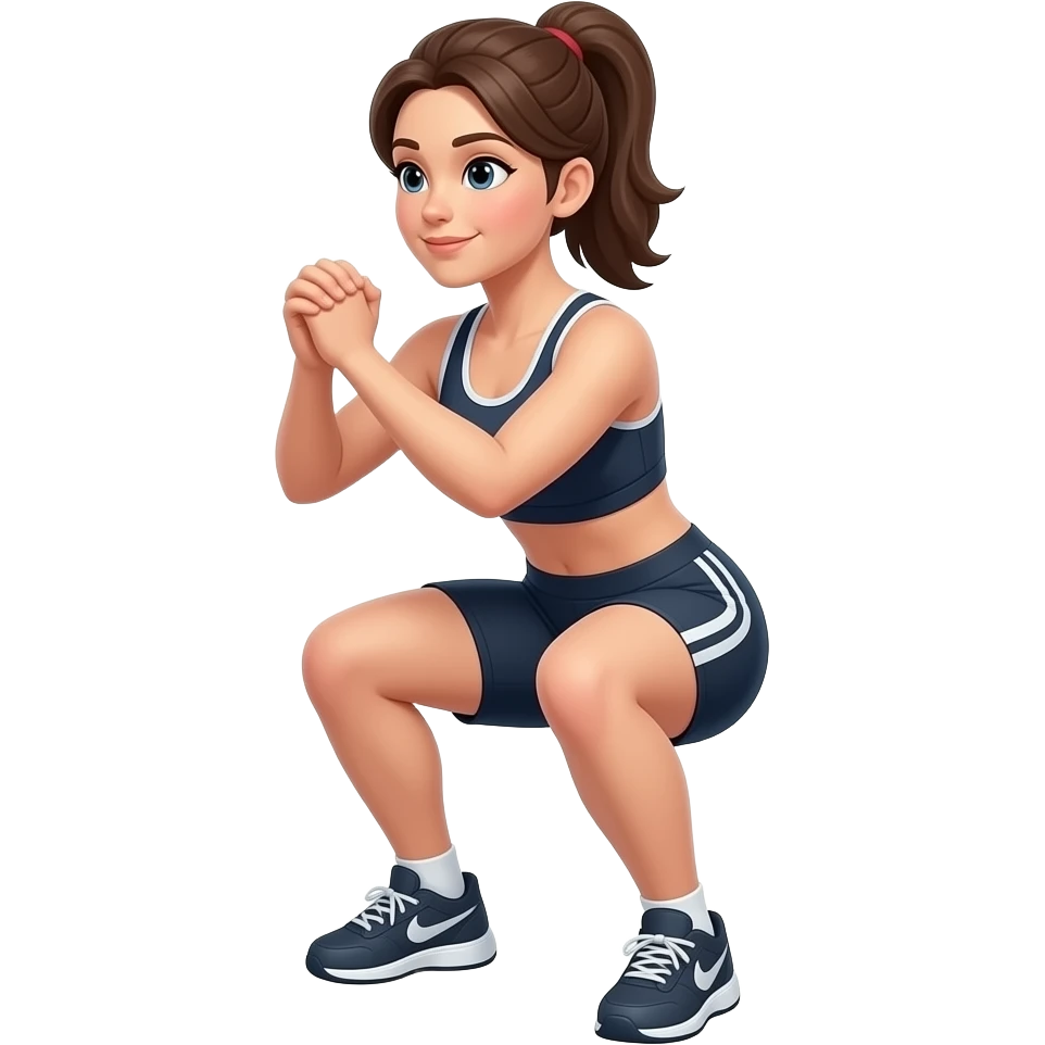 woman doing squats emoji