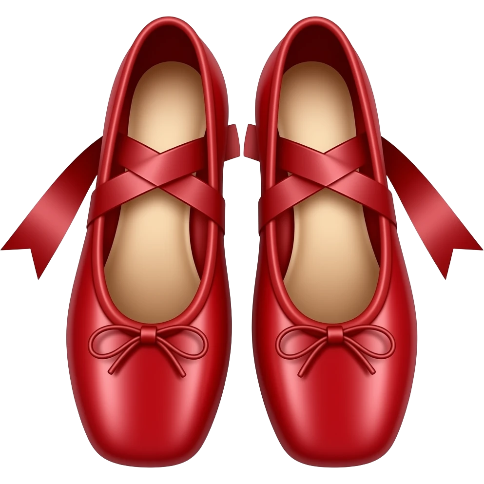 Red pointe shoes emoji