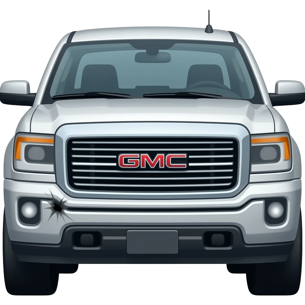 make it a gmc vehicle with a noticable dent on it emoji