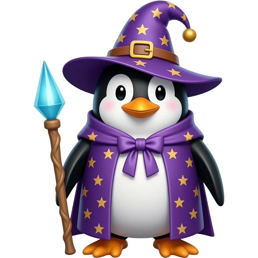 Penguin Wizard emoji