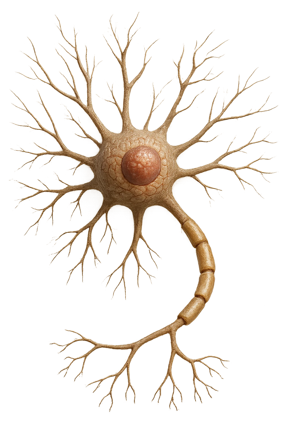 neurone umano anatomico realistico, iperrealistico 4k emoji