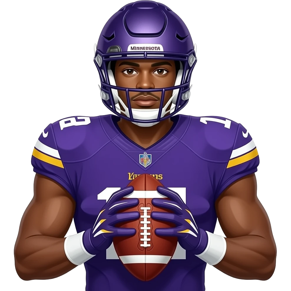 Justin Jefferson with his football stuff on emoji