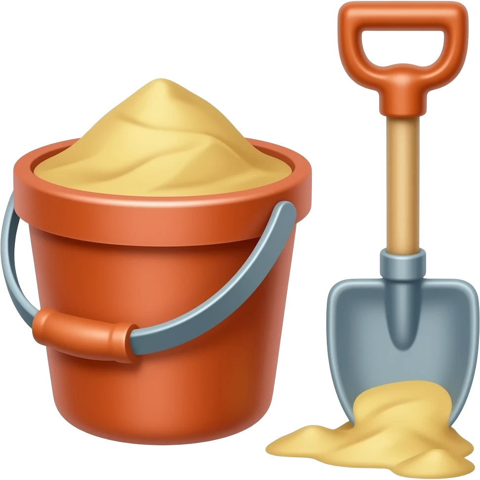 sand bucket and shovel emoji