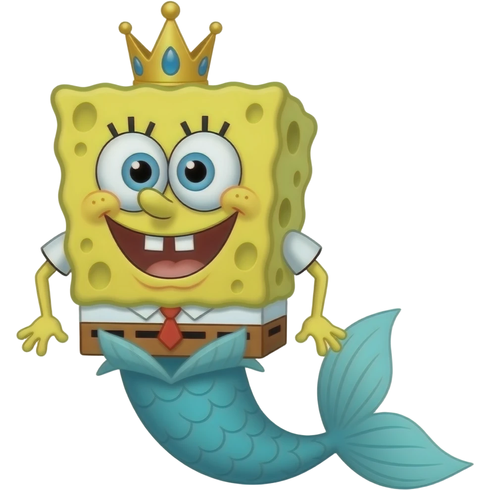 Queen Amphitrite mermaid from SpongeBob emoji