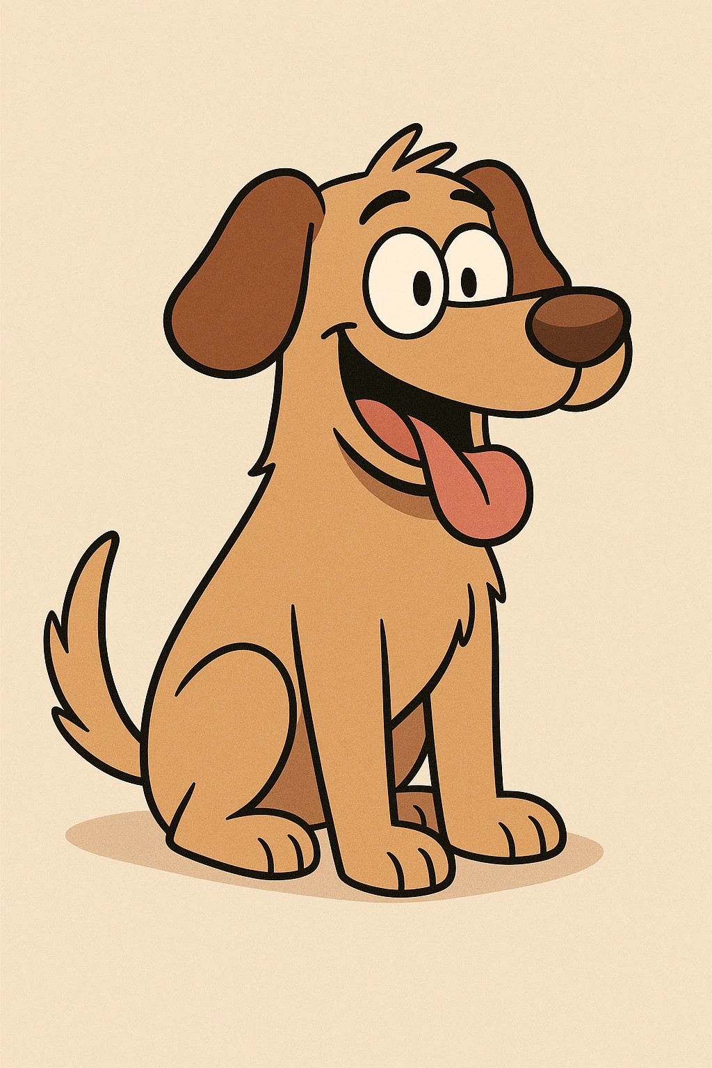 playful dog cartoon style emoji
