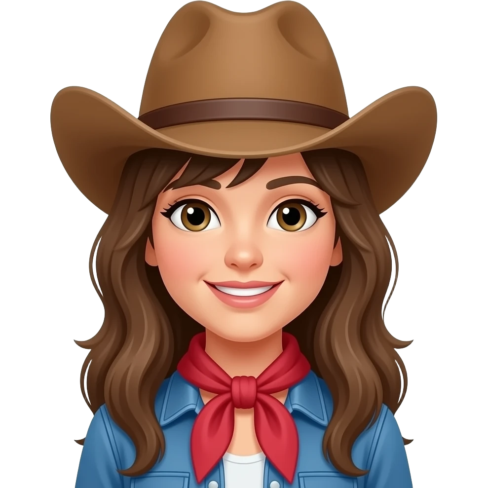 preppy cowgirl emoji
