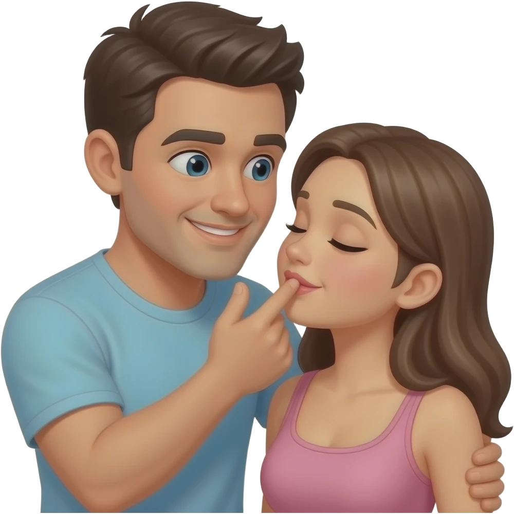 Man pleasuring woman emoji