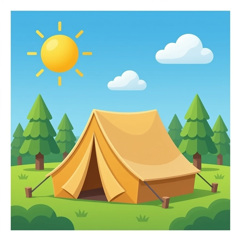 tienda acampado sin fondo emoji
