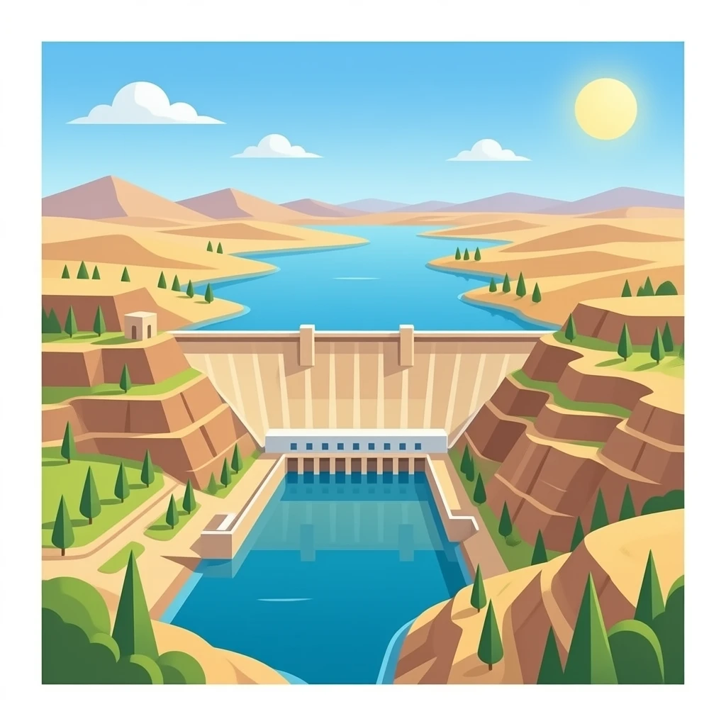 Aswan High Dam top view emoji