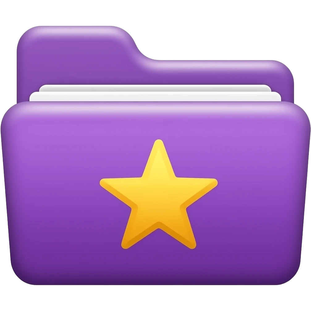 #Projects: Purple folder with a portfolio/star icon. emoji