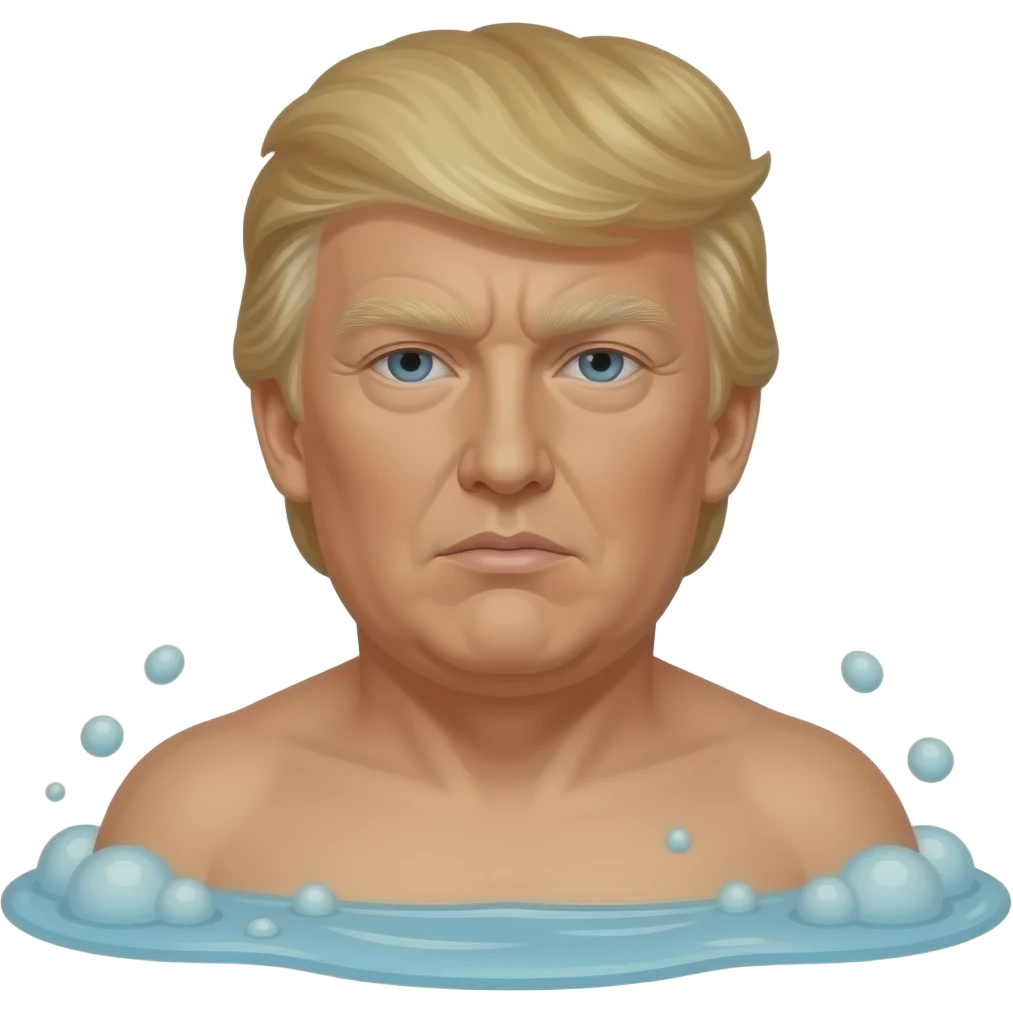 Donald trump takes bath emoji