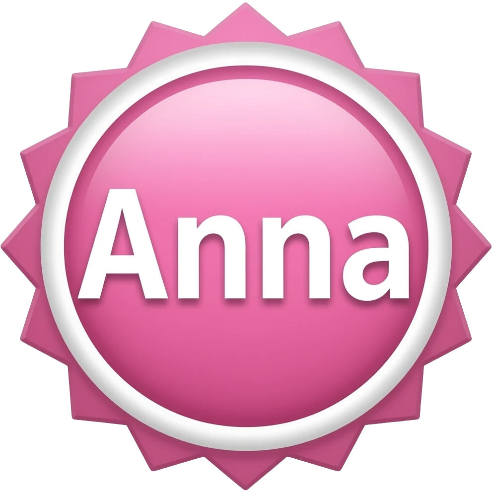 ANNA'S  BIRTHDAY BADGE PINK emoji