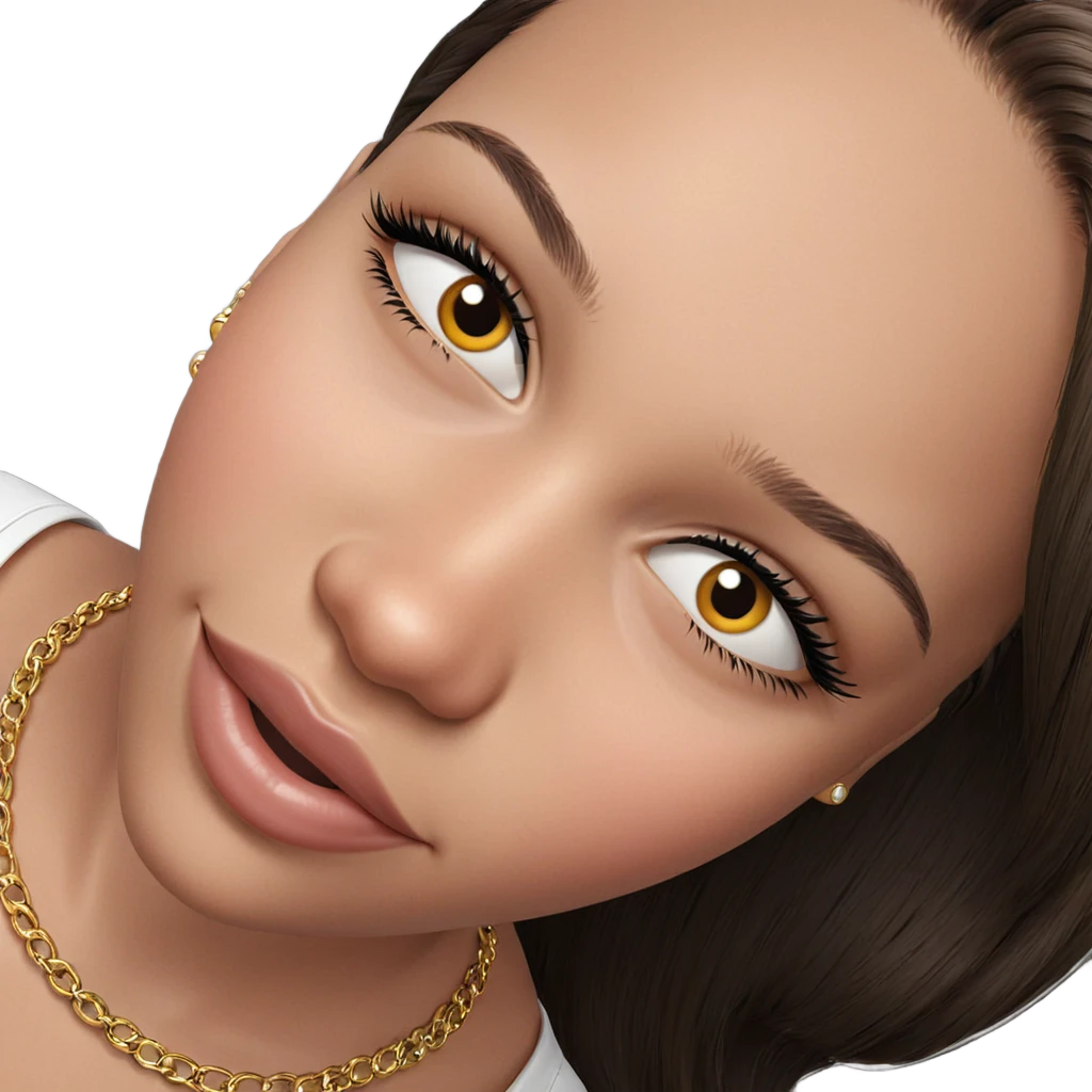 smiling girl with jewelry emoji